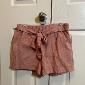 Pink Paperbag Shorte